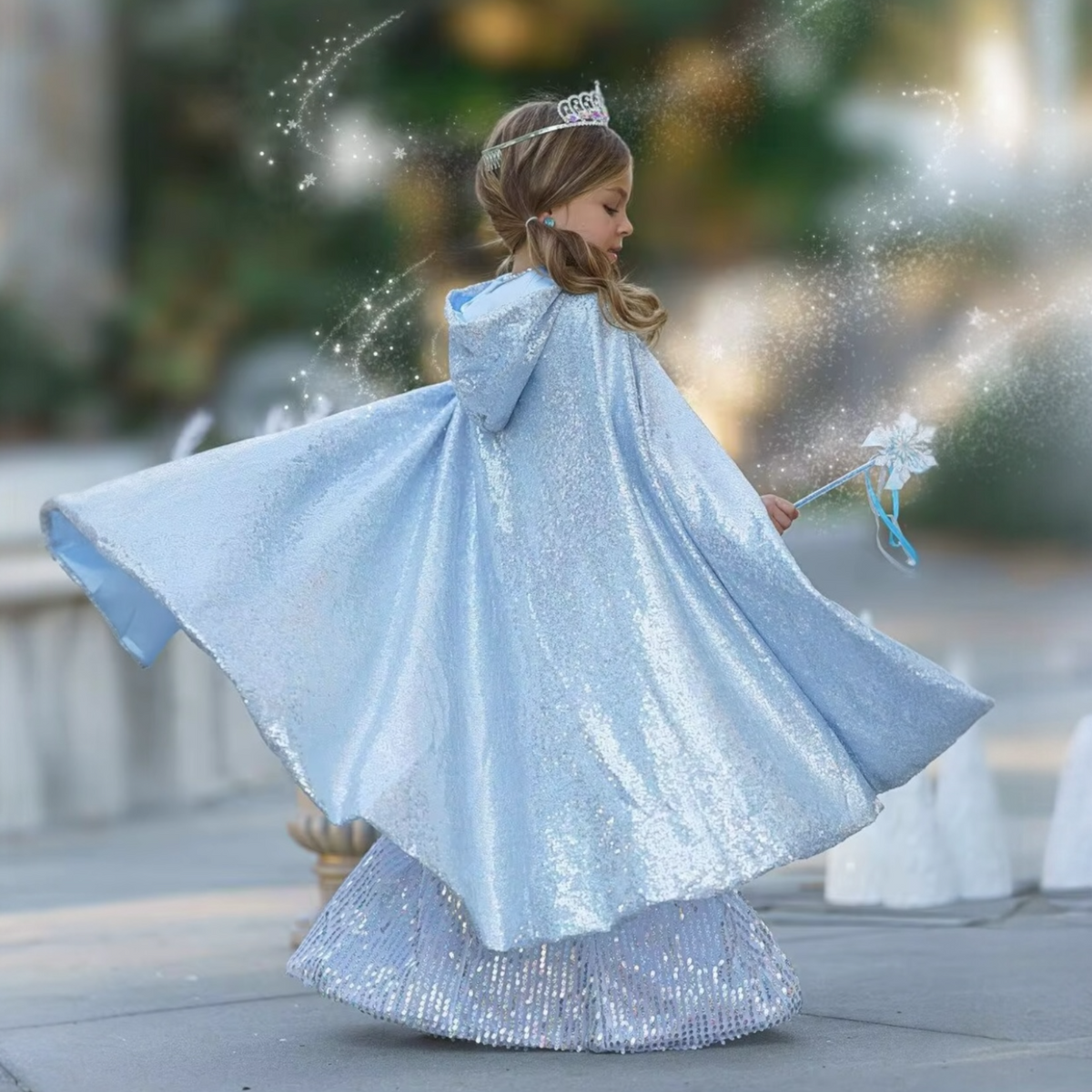 Sequin Cape - Silver