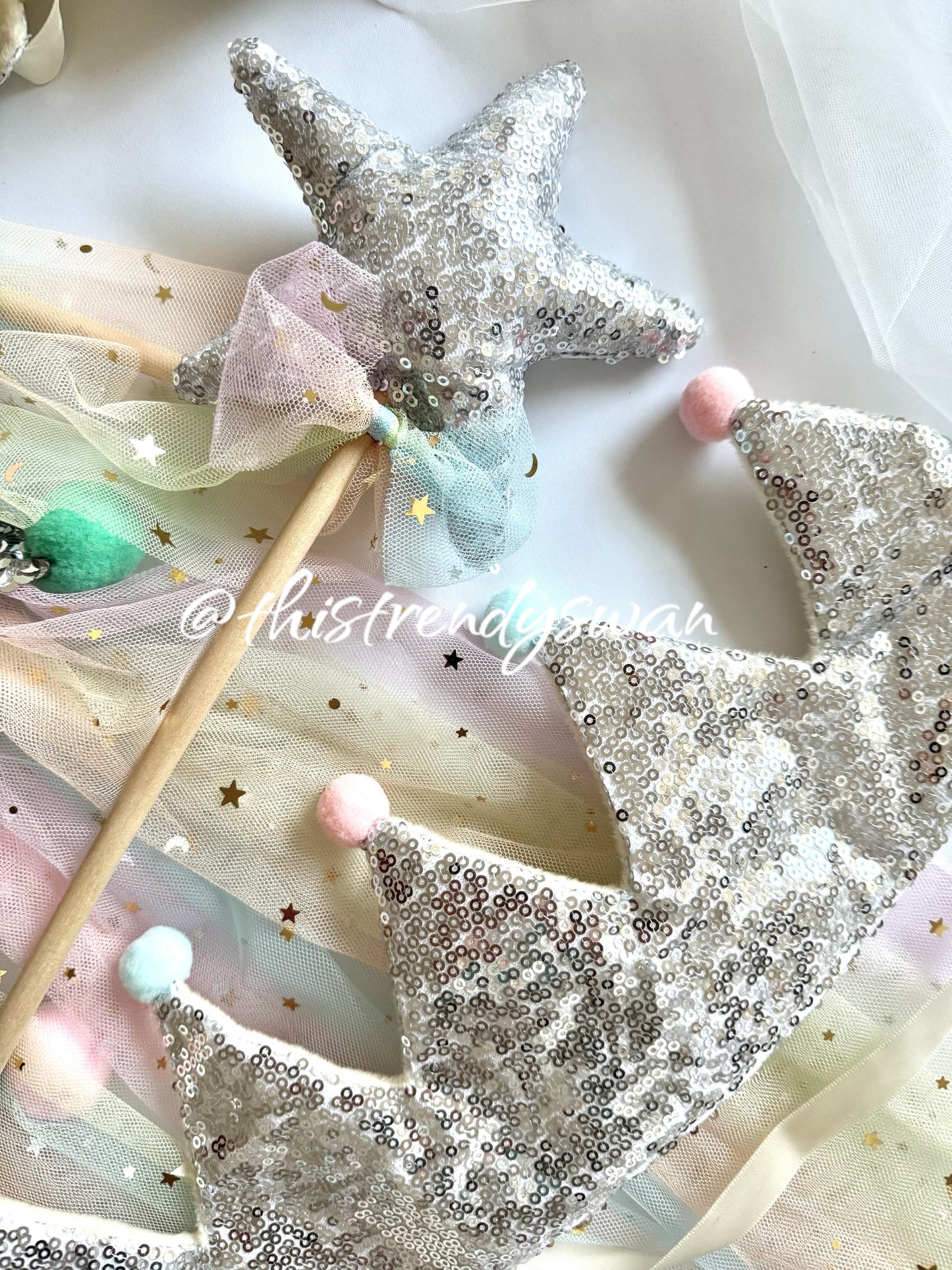 Sequin Crown & Wand