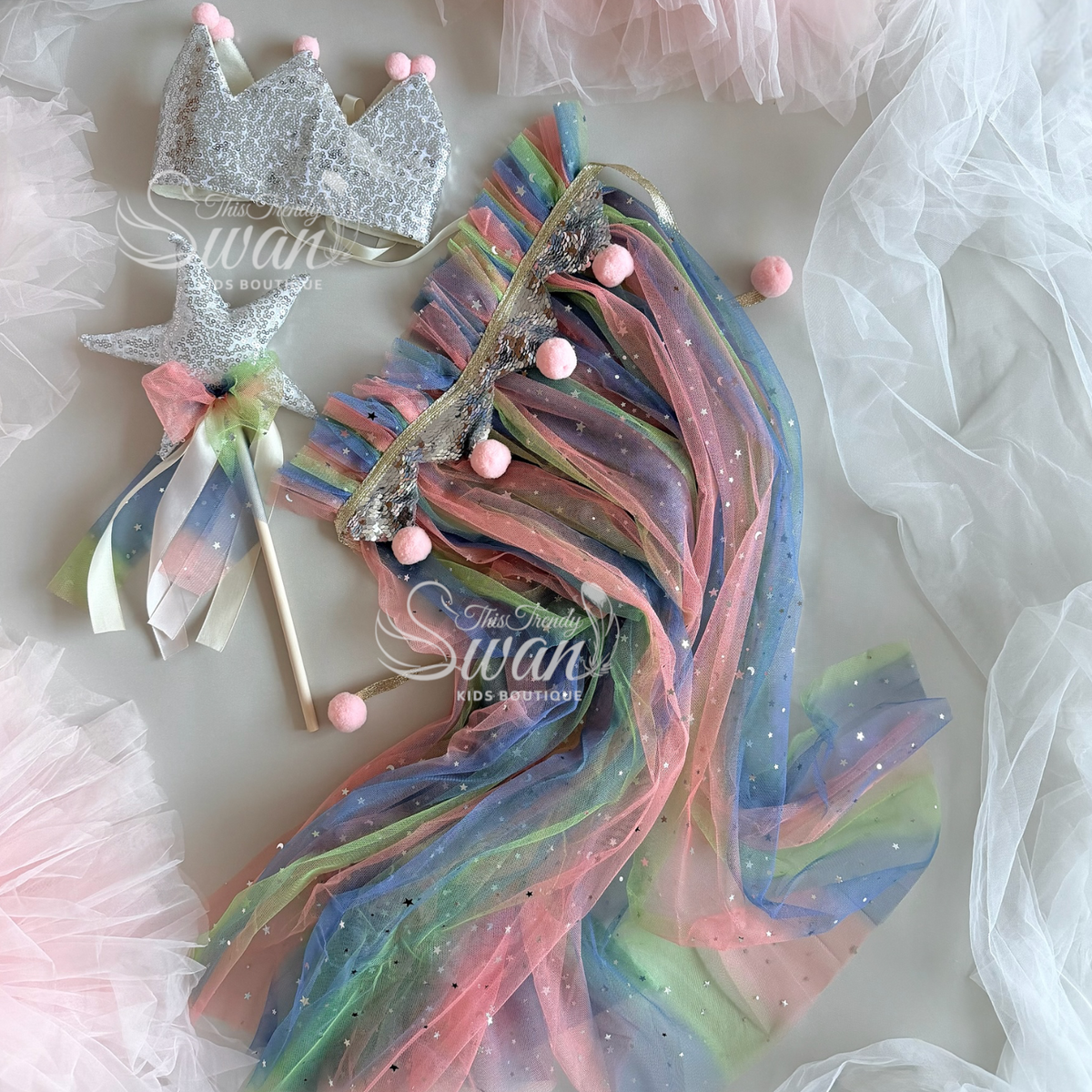 Tilly Rainbow Cape - Pink