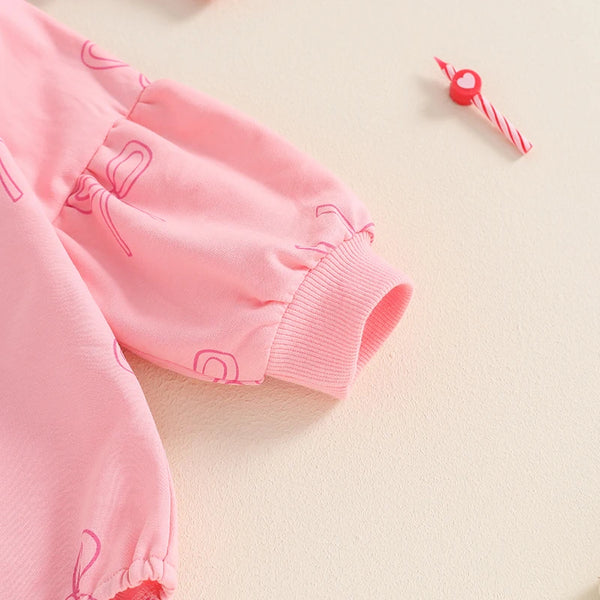 Bow Print Romper & Headband