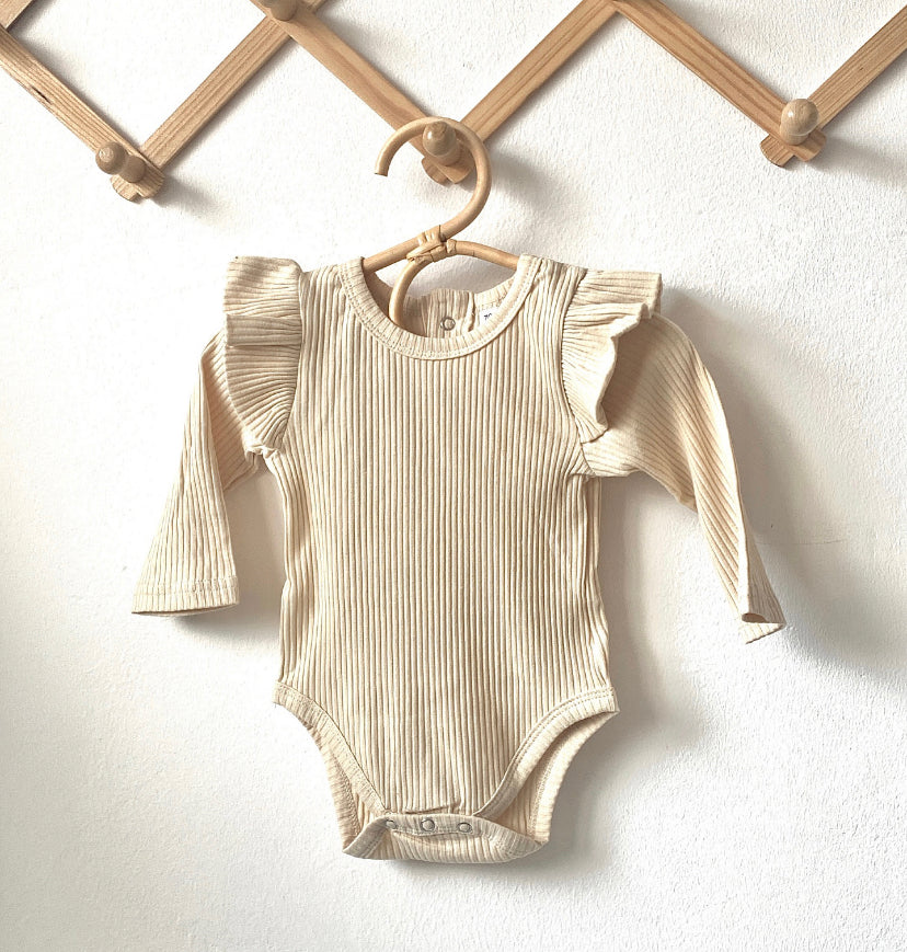 Ribbed Bodysuit -Nude
