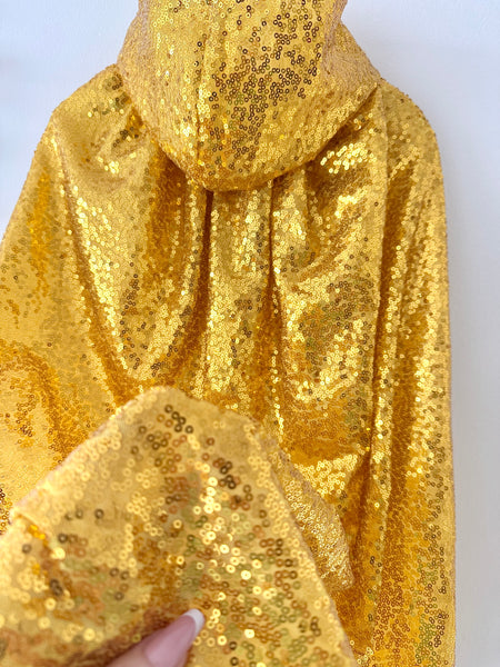 Judo Sequin Cape - Dark Gold