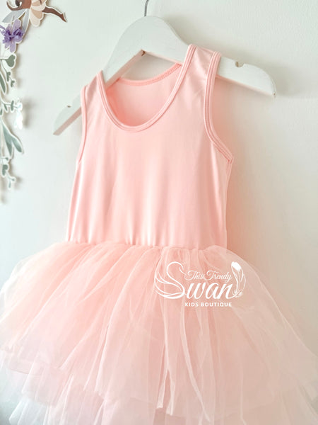 Leotard Tutu Dress - Light Pink