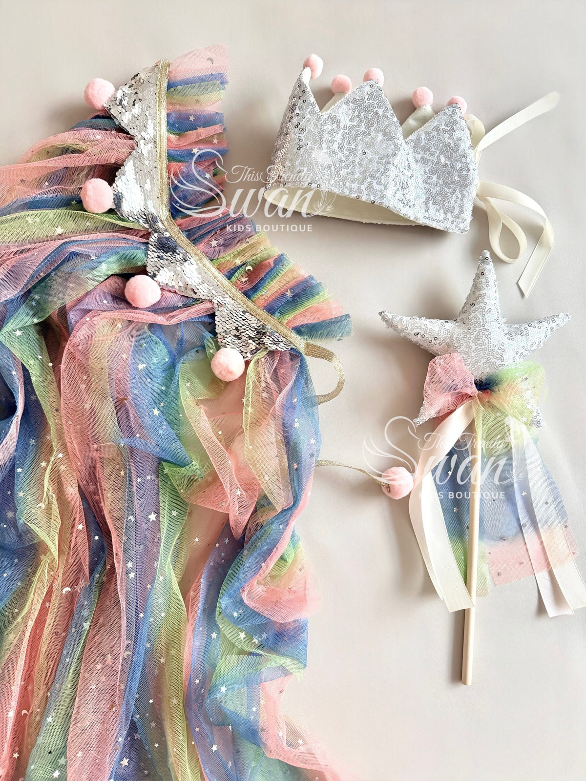 Tilly Rainbow Cape - Pink