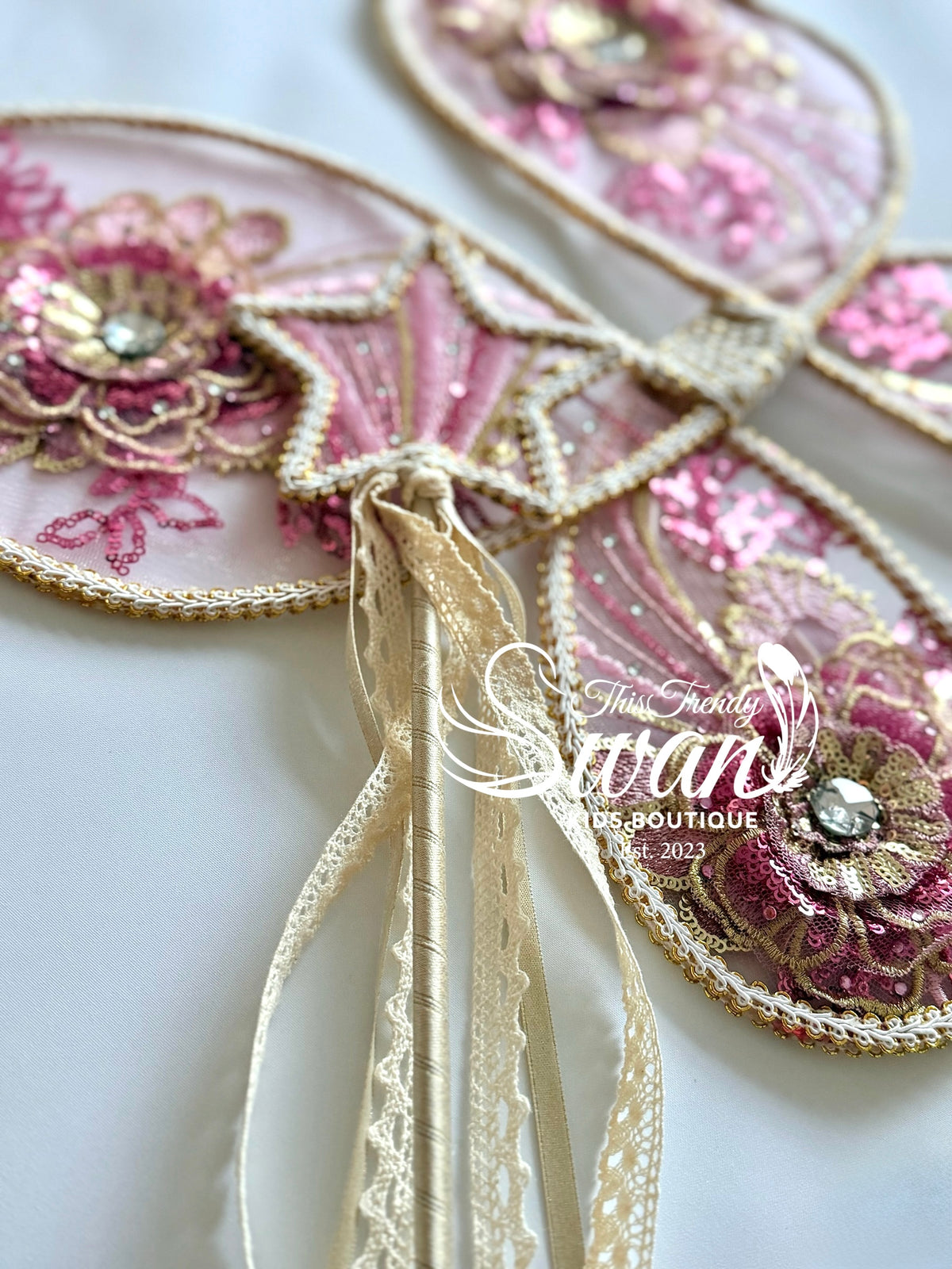 3D Embroidered Fairy Wings & Wand