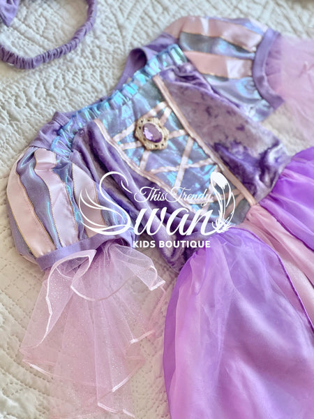 Rapunzel/Tangled Romper Dress & Headband