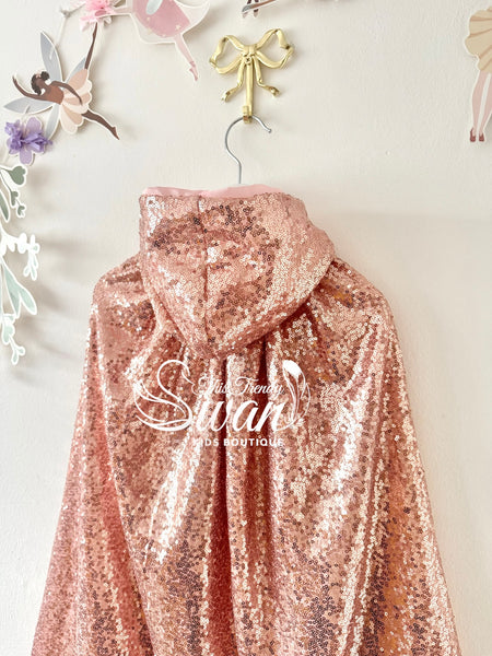Judo Sequin Cape - Rose Gold