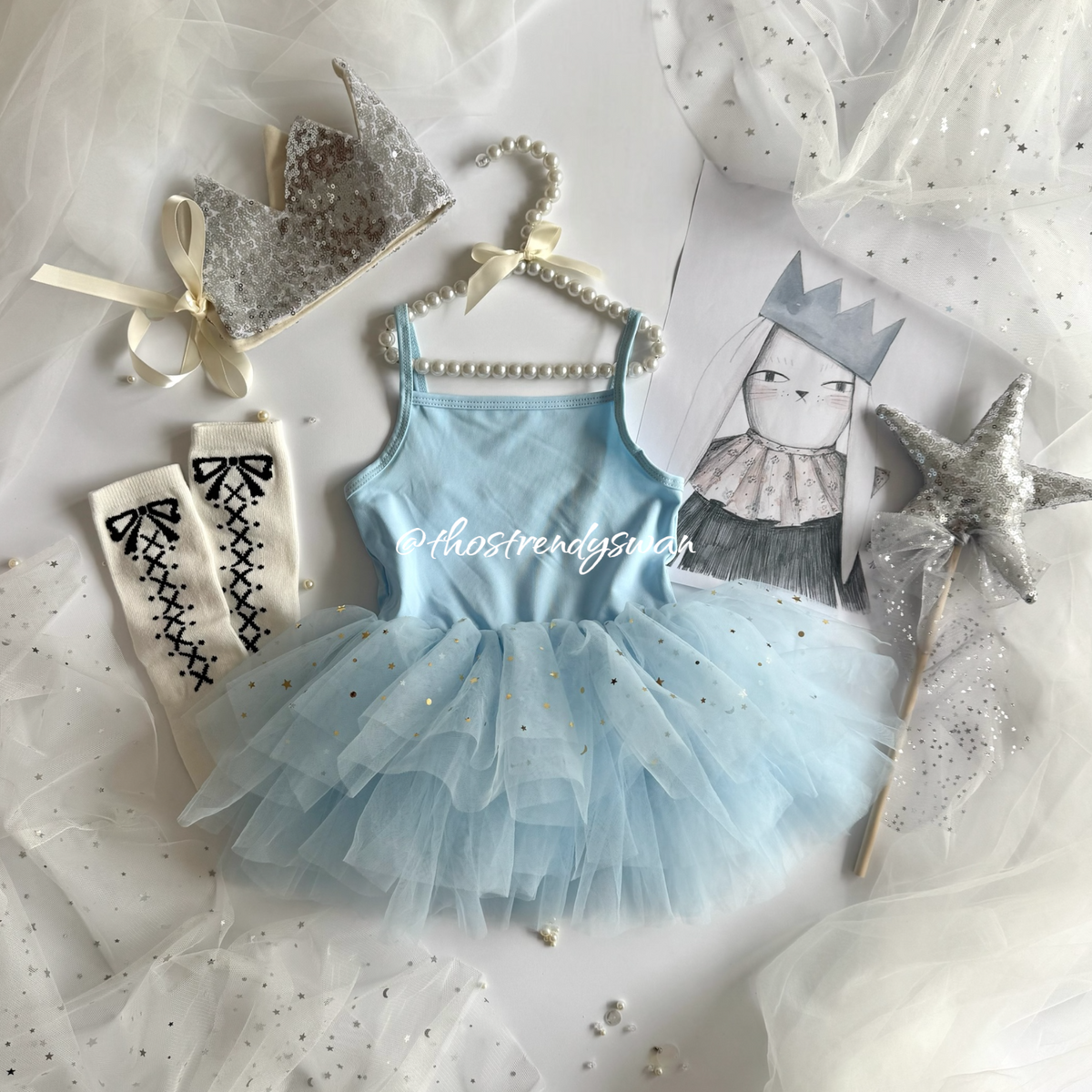 Leotard Tutu Dress - Baby Blue