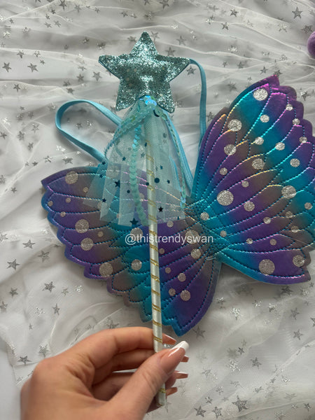 Fairy Wings & Wand - Blue