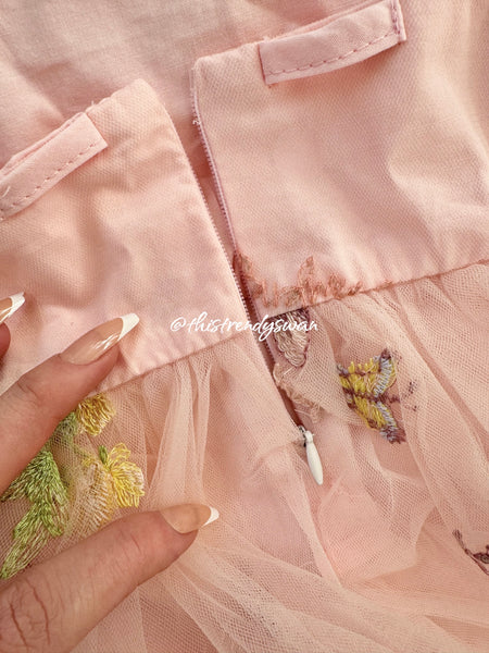 Embroidered Floral Romper