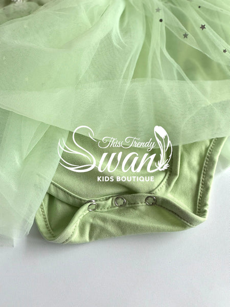 Tinker Bell Fairy Baby Romper Dress & Headband