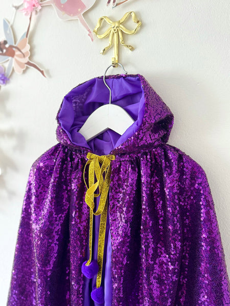Judo Sequin Cape - Purple