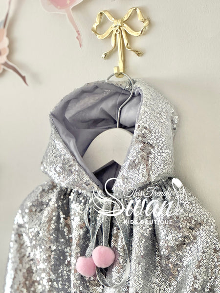 Judo Sequin Cape - Silver