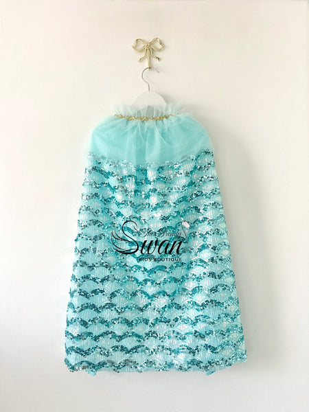 Mermaid Cape -Aqua
