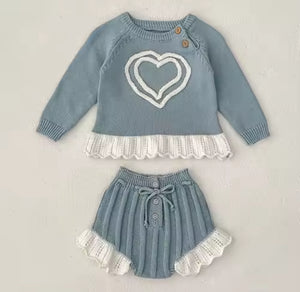 Blue Knit Set