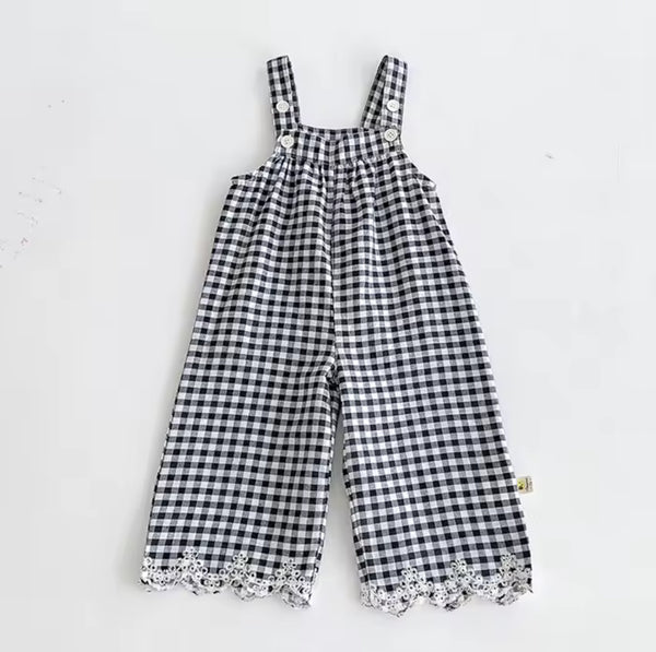 Gingham Dungaree & Top