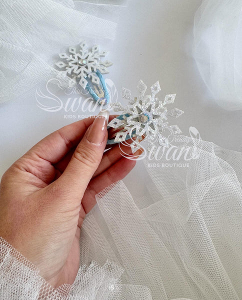 Snowflakes Hair Clips