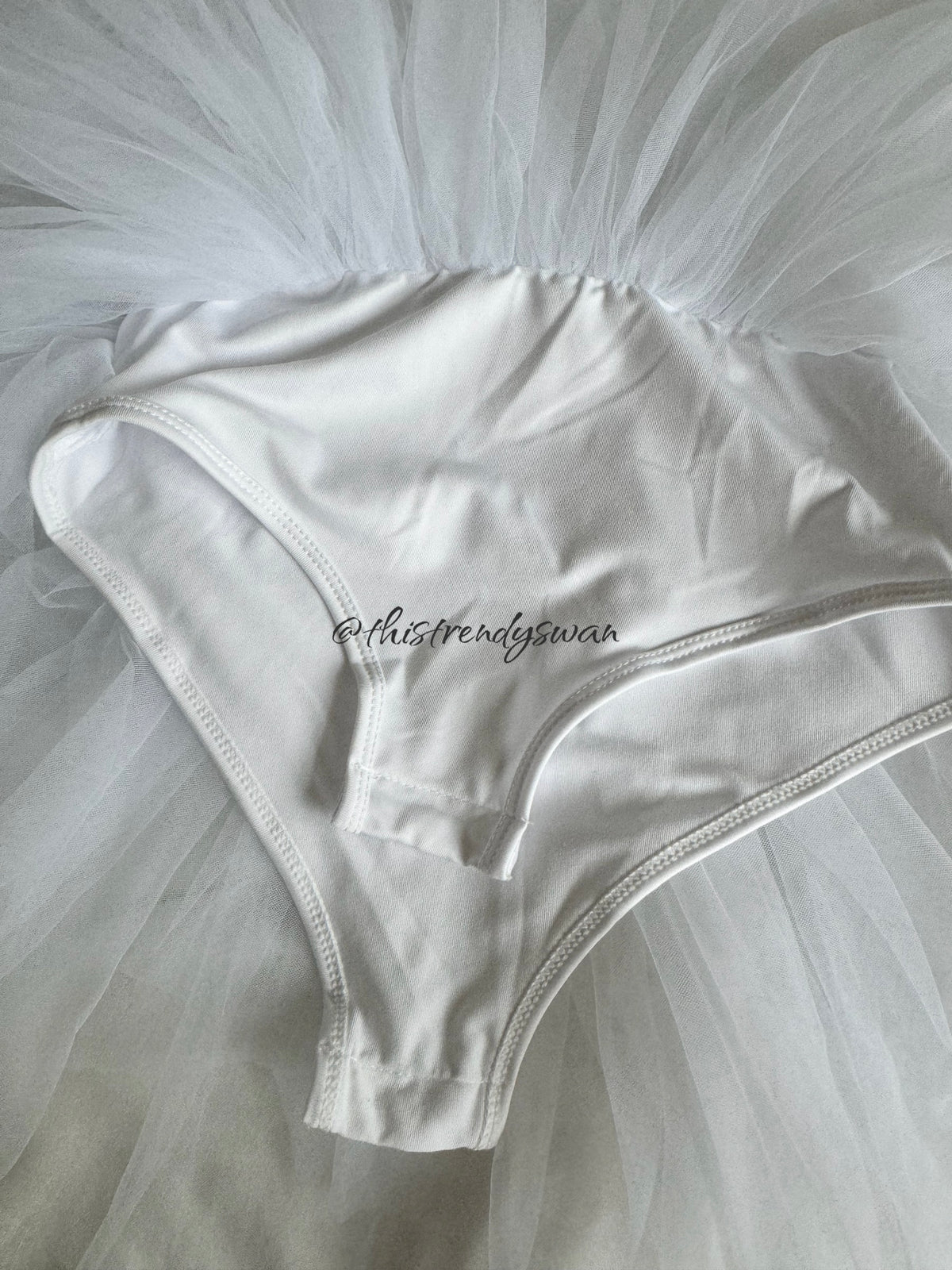 Leotard Tutu Dress Long Sleeve – White