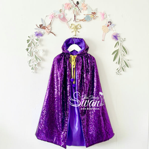 Judo Sequin Cape - Purple