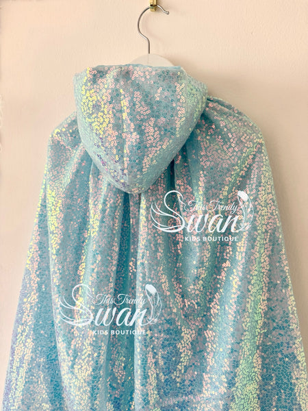 Judo Sequin Cape - Azure