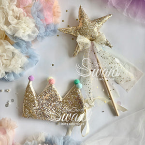 Sequin Crown & Wand