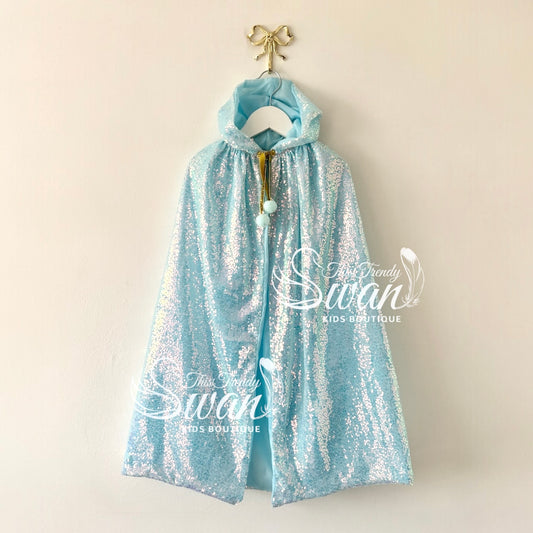 Judo Sequin Cape - Azure