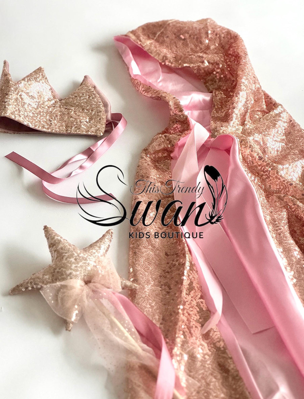 Sequin Cape - Rose Gold