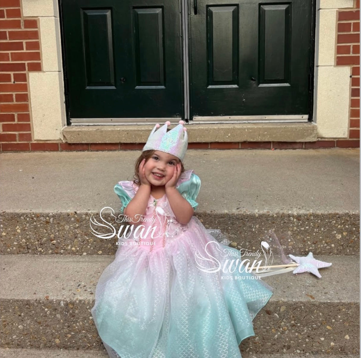 Princess Mermaid Rainbow Dress