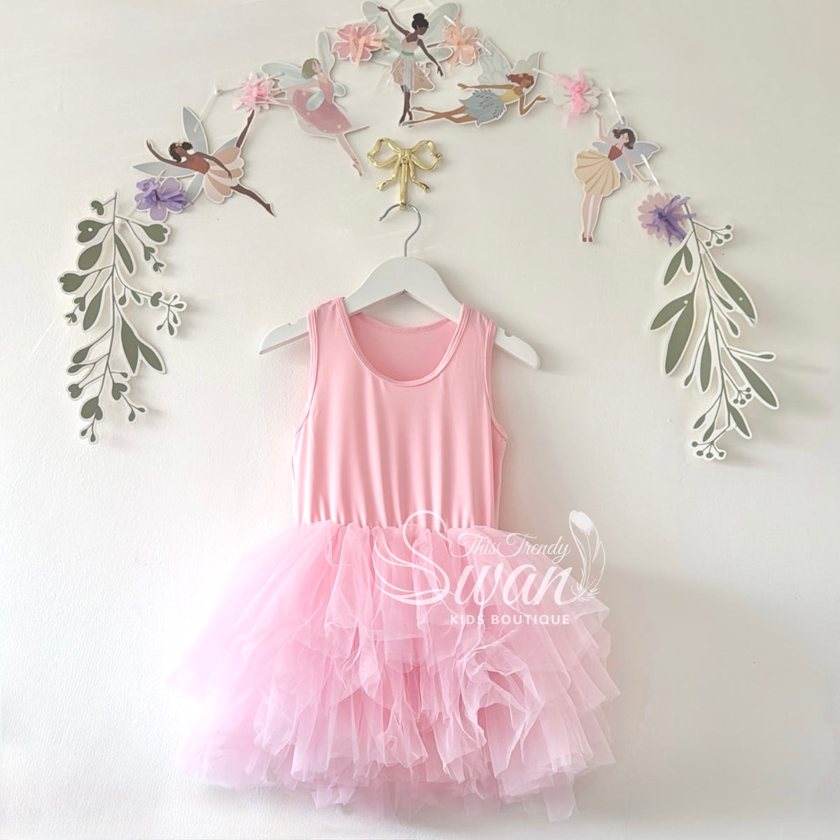 Leotard Tutu Dress - Baby Pink