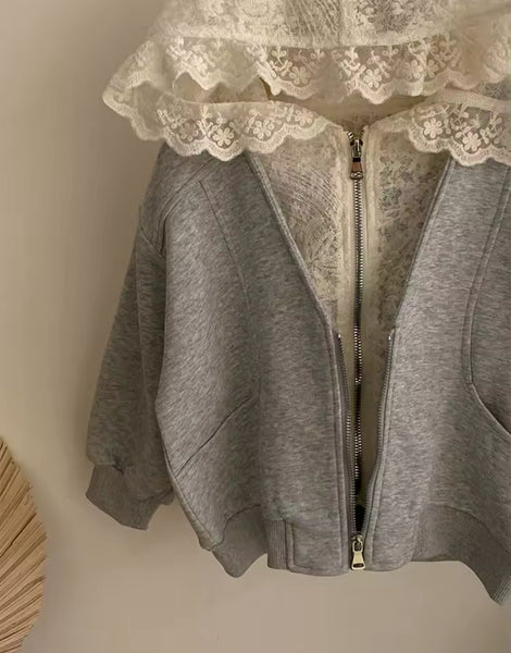 Lace Tracksuit - Grey