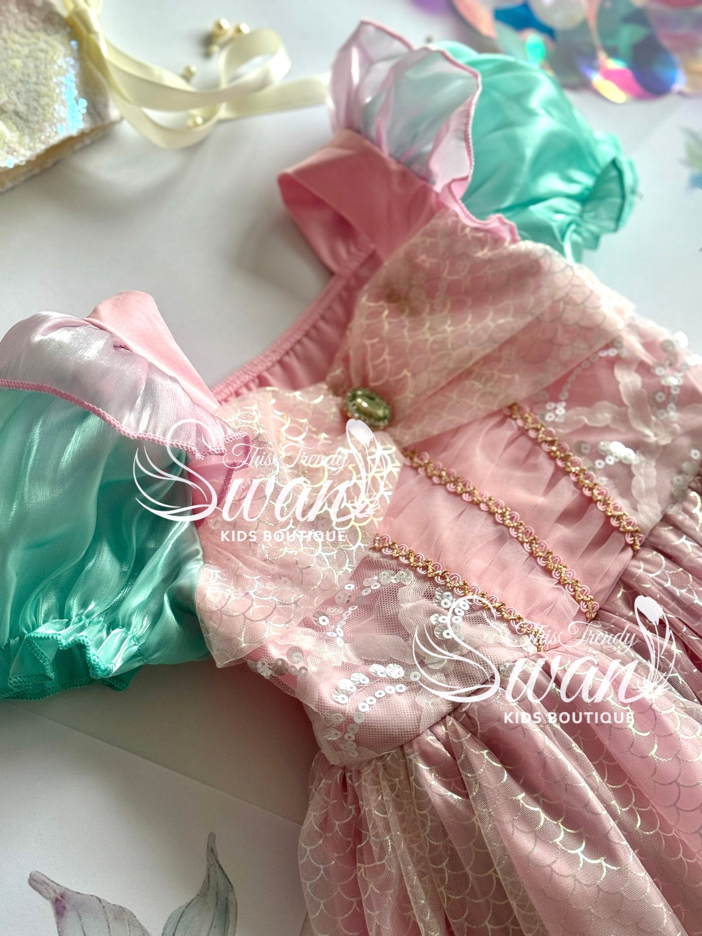 Princess Mermaid Rainbow Dress