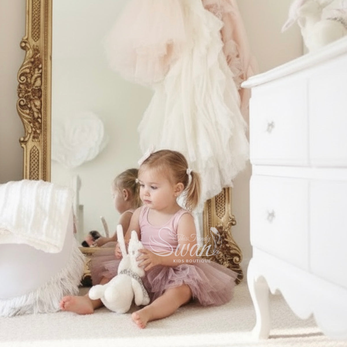 Leotard Tutu Dress - Dusty Pink