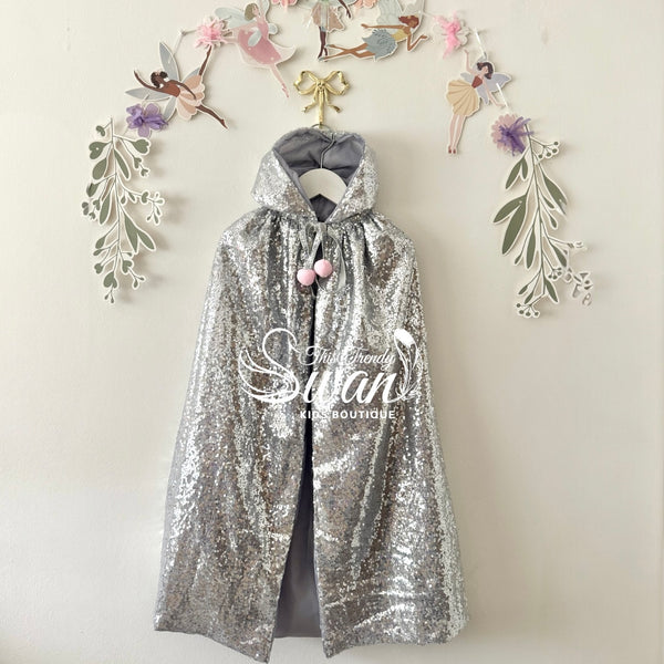 Judo Sequin Cape - Silver