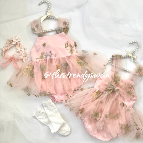 Embroidered Floral Romper