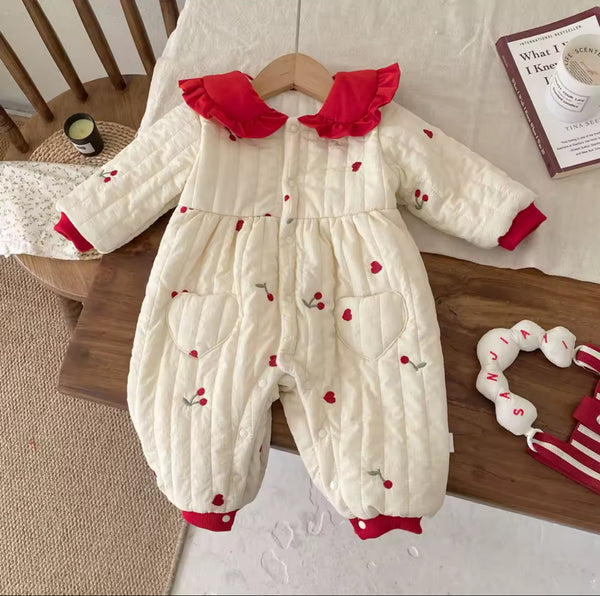 Embroidered all-in-one suit