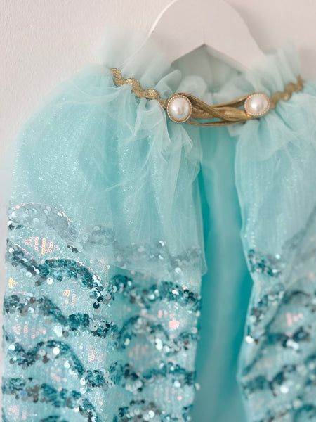 Mermaid Cape -Aqua