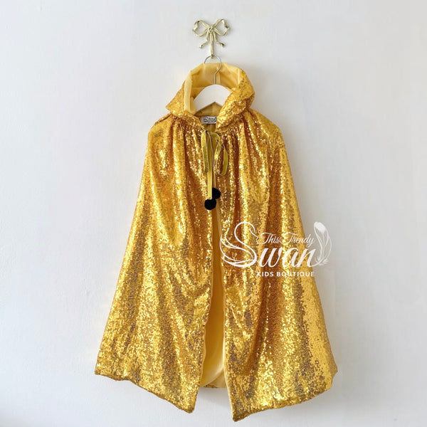 Judo Sequin Cape - Dark Gold
