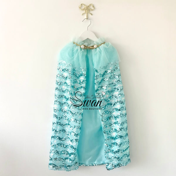 Mermaid Cape -Aqua