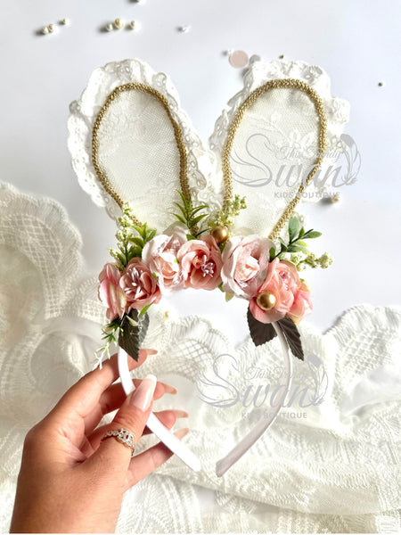 Bunny Lace Ear Headband