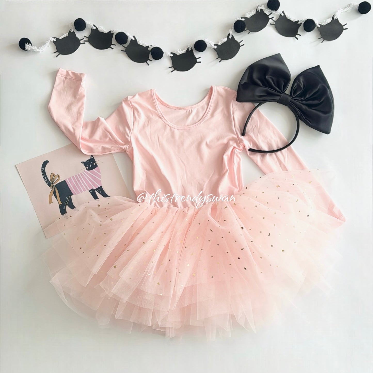 Leotard Tutu Dress Long Sleeve – Pink