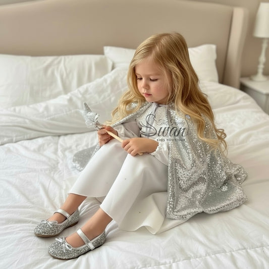 Judo Sequin Cape - Silver