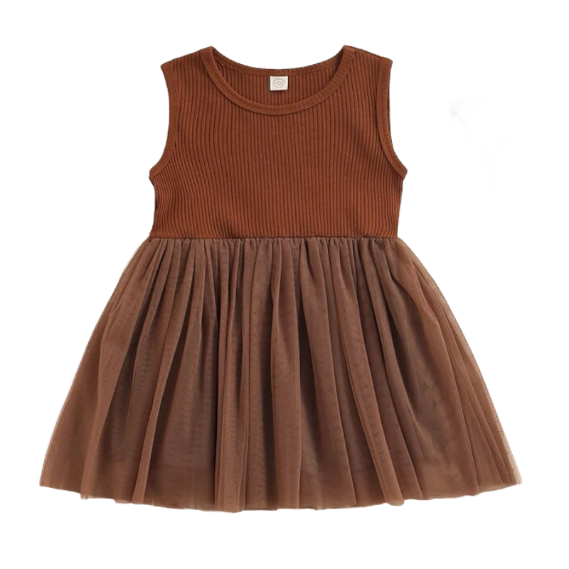Tulle Dress - Brown