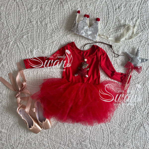 Red Long Sleeve Tutu