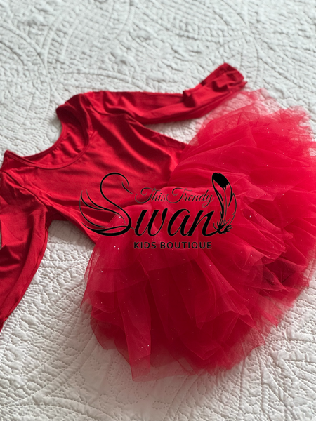 Red Long Sleeve Tutu