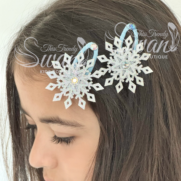 Snowflakes Hair Clips