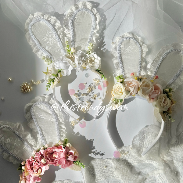 Bunny Lace Ear Headband