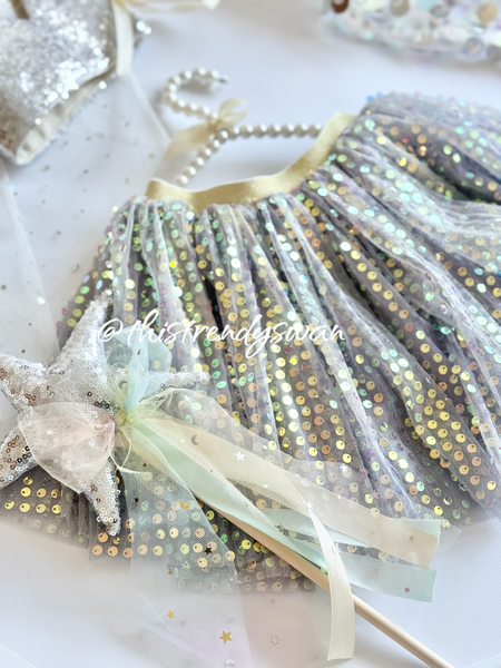 Sequin Skirt - Grey