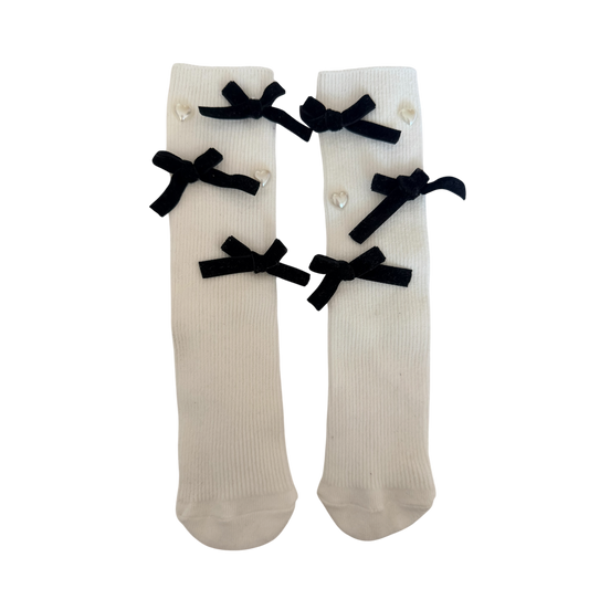 Coco Knee Socks - White
