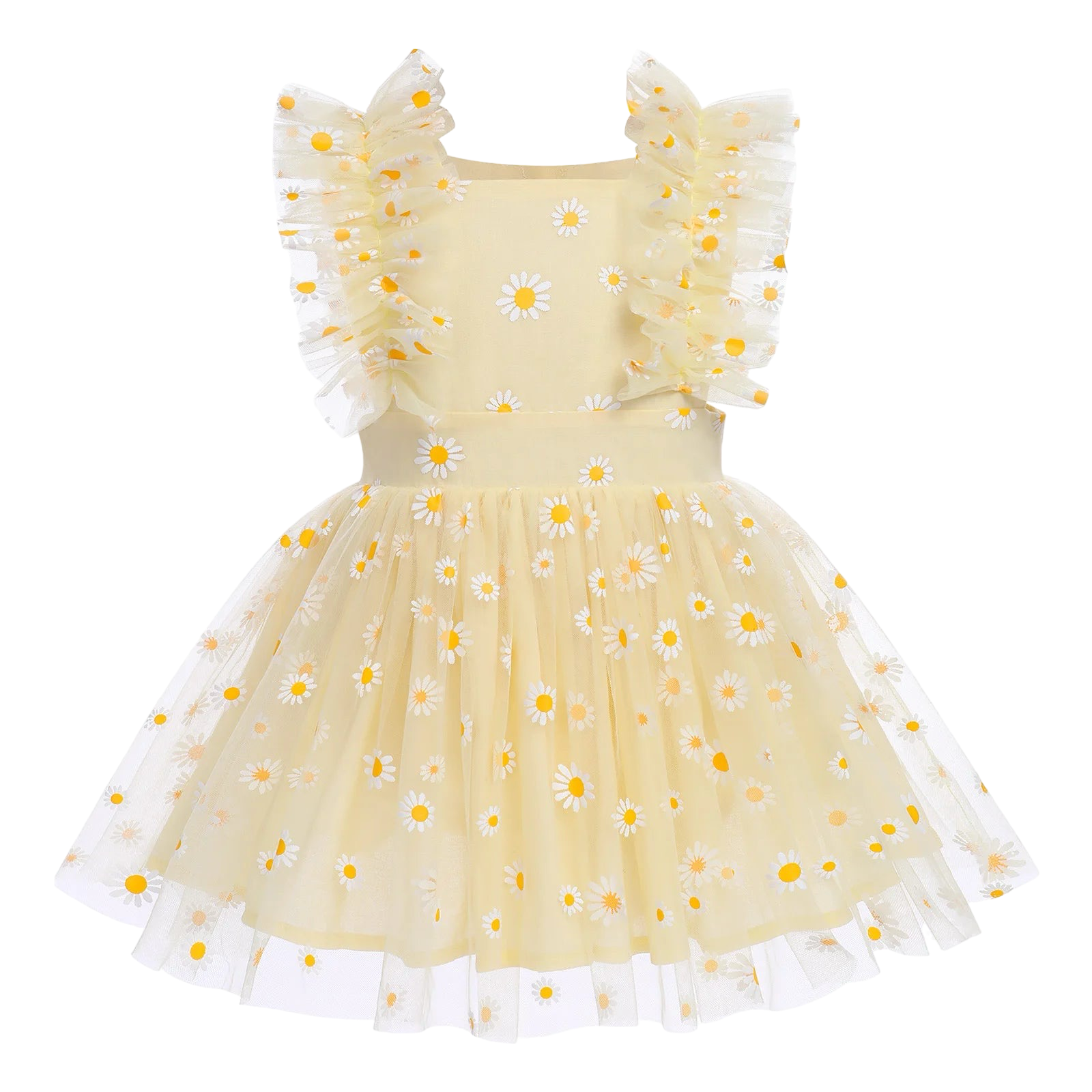 Silvia Tulle Dress - Daisy Yellow