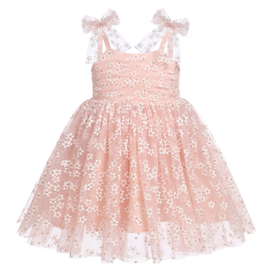 Tulle Dress - Floral Baby Pink